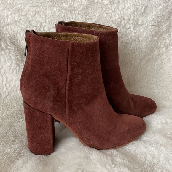 FREEBIRD Harlo Suede Boots with Heel Red burgundy 9 - Picture 6 of 13